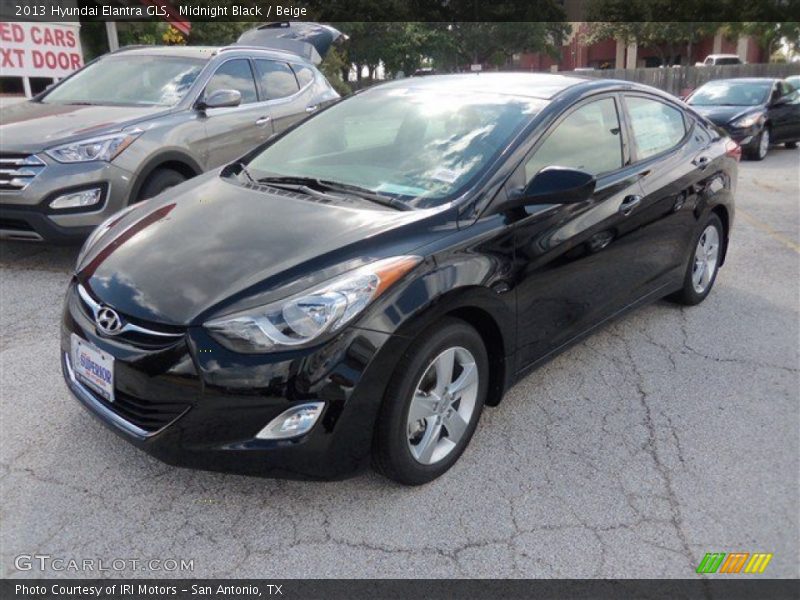 Midnight Black / Beige 2013 Hyundai Elantra GLS
