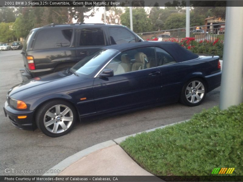 Orient Blue Metallic / Beige 2001 BMW 3 Series 325i Convertible