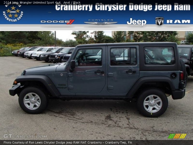Anvil / Black 2014 Jeep Wrangler Unlimited Sport 4x4
