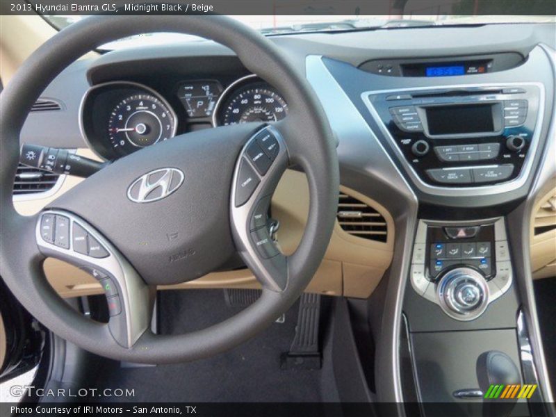 Midnight Black / Beige 2013 Hyundai Elantra GLS