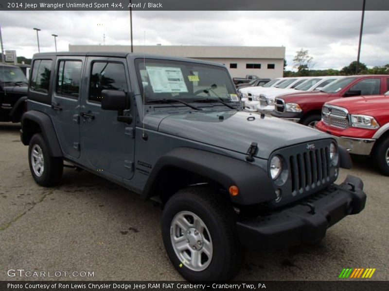 Anvil / Black 2014 Jeep Wrangler Unlimited Sport 4x4