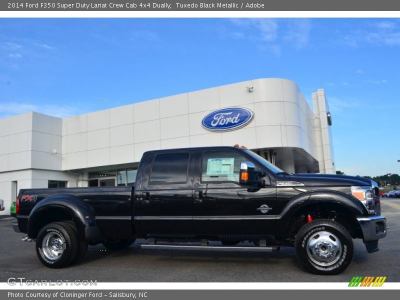  2014 F350 Super Duty Lariat Crew Cab 4x4 Dually Tuxedo Black Metallic