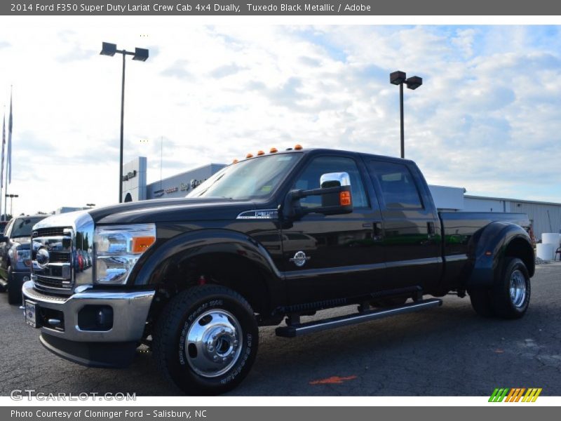 Tuxedo Black Metallic / Adobe 2014 Ford F350 Super Duty Lariat Crew Cab 4x4 Dually