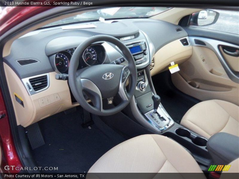 Sparkling Ruby / Beige 2013 Hyundai Elantra GLS