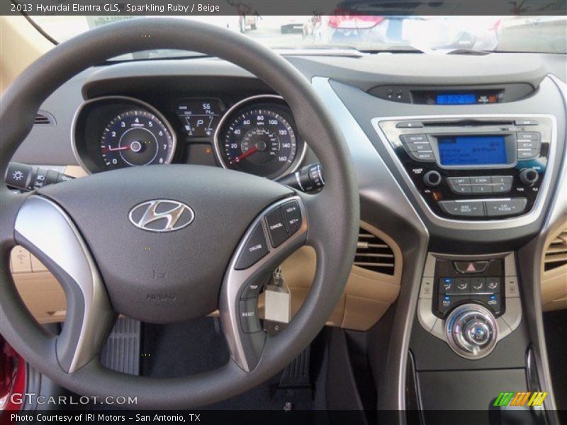 Sparkling Ruby / Beige 2013 Hyundai Elantra GLS