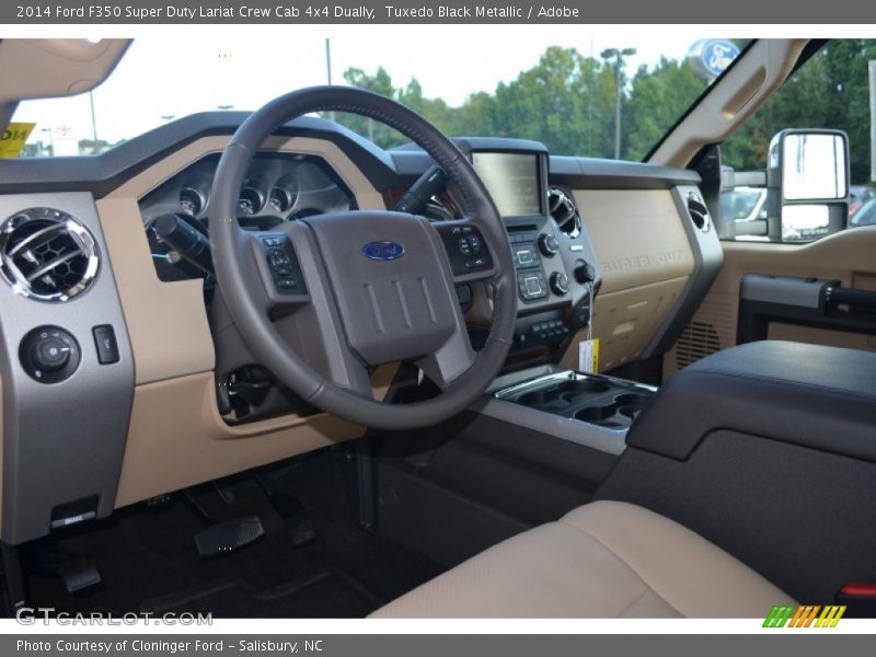 Tuxedo Black Metallic / Adobe 2014 Ford F350 Super Duty Lariat Crew Cab 4x4 Dually