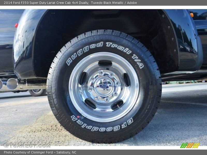 Tuxedo Black Metallic / Adobe 2014 Ford F350 Super Duty Lariat Crew Cab 4x4 Dually