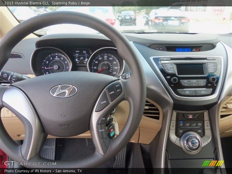 Sparkling Ruby / Beige 2013 Hyundai Elantra GLS