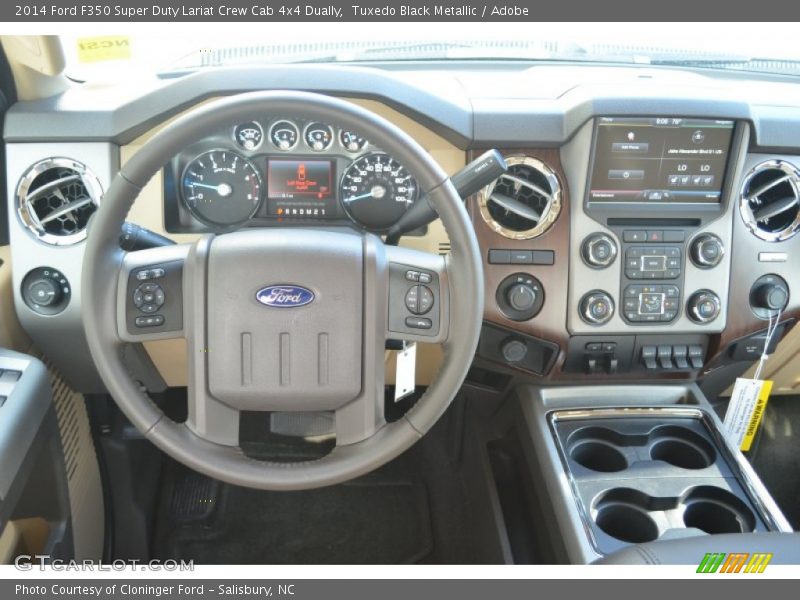 Tuxedo Black Metallic / Adobe 2014 Ford F350 Super Duty Lariat Crew Cab 4x4 Dually