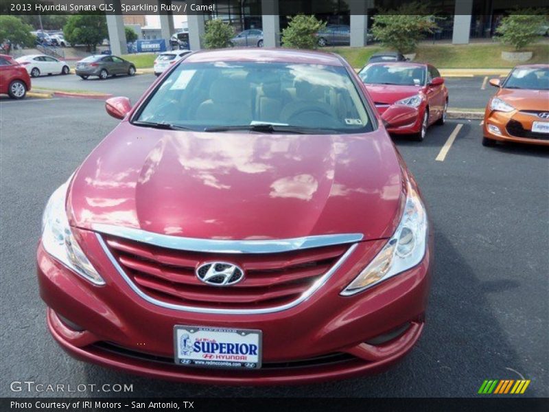 Sparkling Ruby / Camel 2013 Hyundai Sonata GLS