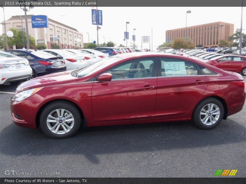 Sparkling Ruby / Camel 2013 Hyundai Sonata GLS