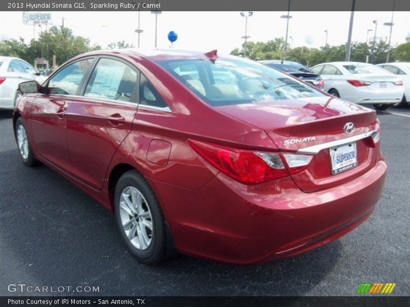 Sparkling Ruby / Camel 2013 Hyundai Sonata GLS
