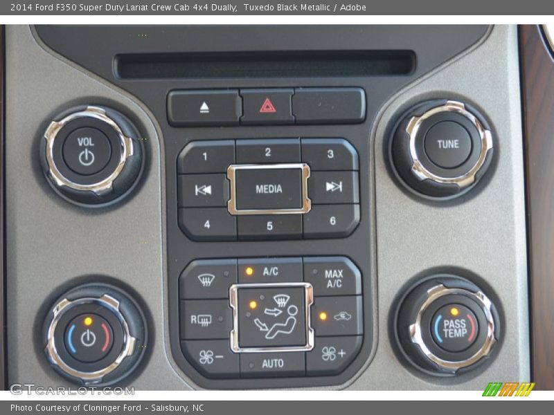 Tuxedo Black Metallic / Adobe 2014 Ford F350 Super Duty Lariat Crew Cab 4x4 Dually