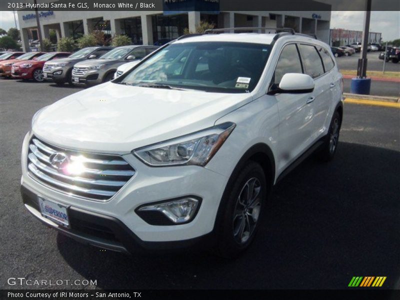 Monaco White / Black 2013 Hyundai Santa Fe GLS