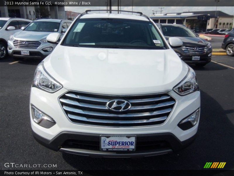Monaco White / Black 2013 Hyundai Santa Fe GLS