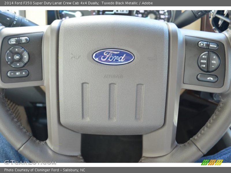 Tuxedo Black Metallic / Adobe 2014 Ford F350 Super Duty Lariat Crew Cab 4x4 Dually