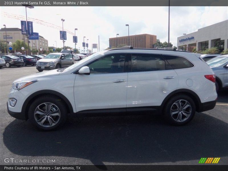 Monaco White / Black 2013 Hyundai Santa Fe GLS