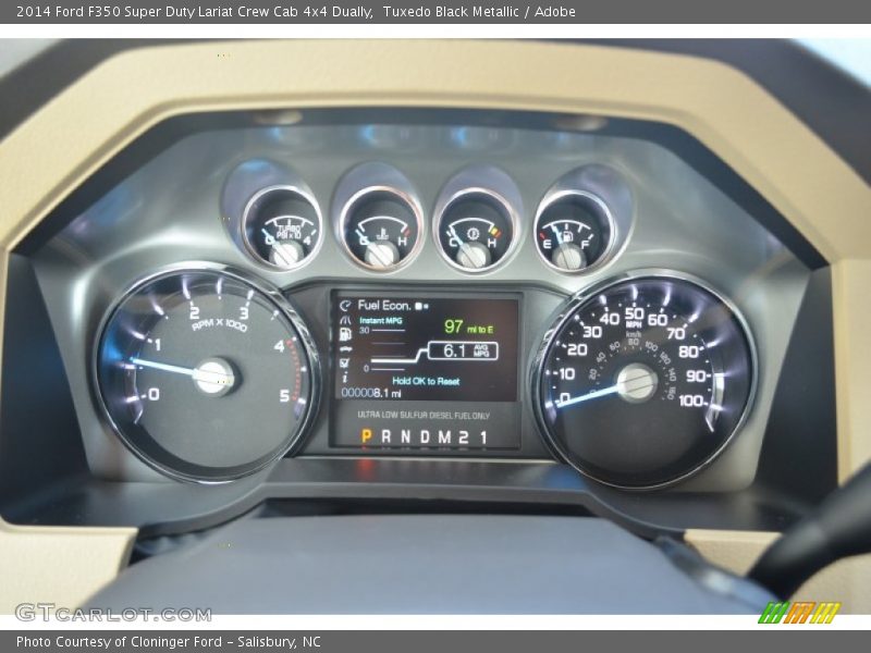Tuxedo Black Metallic / Adobe 2014 Ford F350 Super Duty Lariat Crew Cab 4x4 Dually