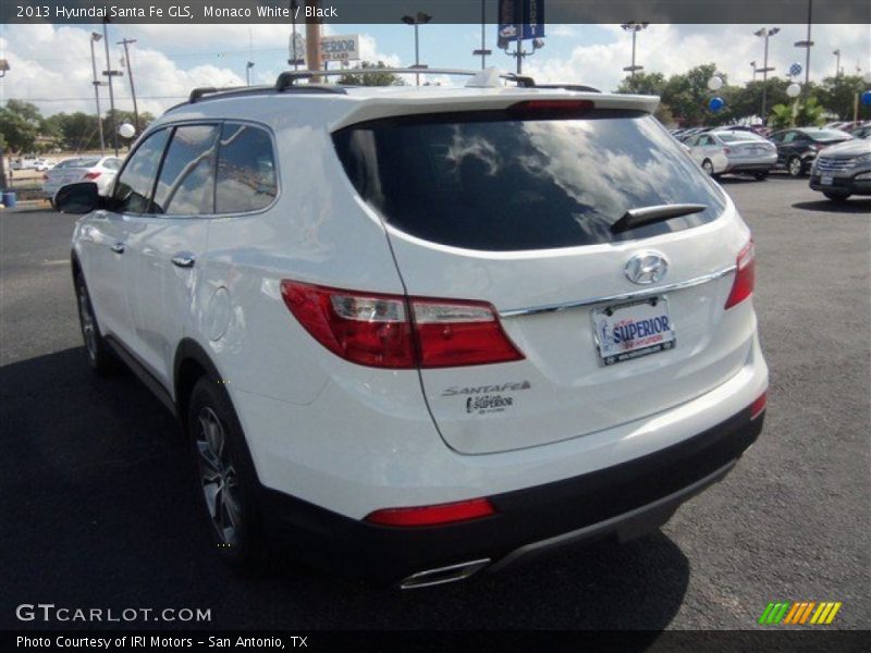 Monaco White / Black 2013 Hyundai Santa Fe GLS