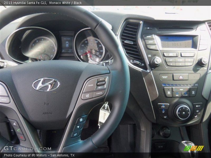 Monaco White / Black 2013 Hyundai Santa Fe GLS
