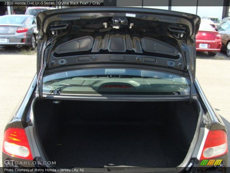 Crystal Black Pearl / Gray 2010 Honda Civic LX-S Sedan