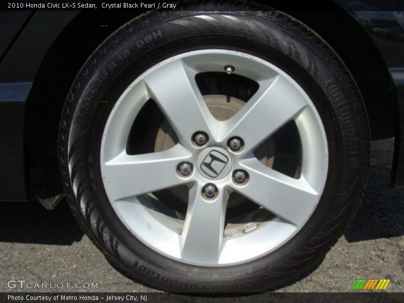 Crystal Black Pearl / Gray 2010 Honda Civic LX-S Sedan