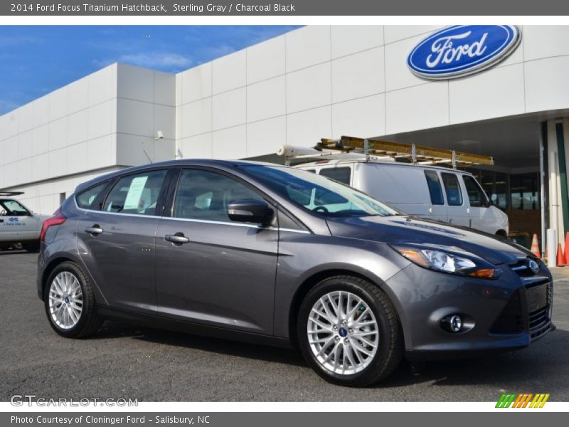 Sterling Gray / Charcoal Black 2014 Ford Focus Titanium Hatchback