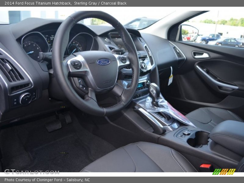 Sterling Gray / Charcoal Black 2014 Ford Focus Titanium Hatchback
