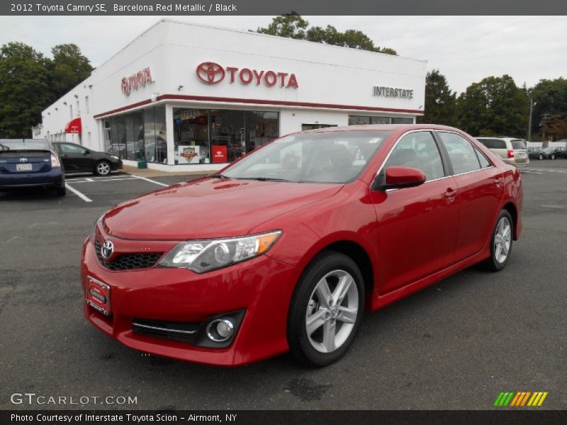 Barcelona Red Metallic / Black 2012 Toyota Camry SE