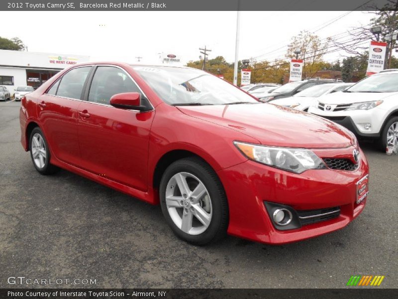 Barcelona Red Metallic / Black 2012 Toyota Camry SE