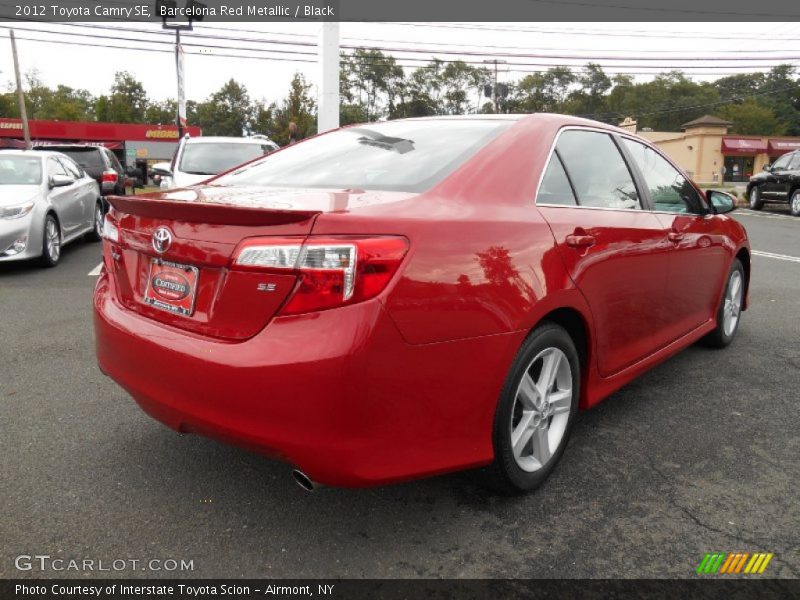 Barcelona Red Metallic / Black 2012 Toyota Camry SE