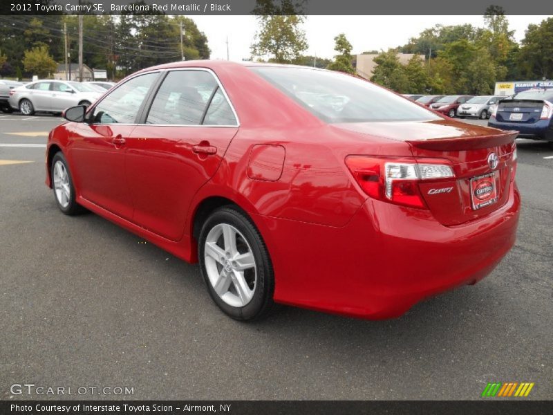 Barcelona Red Metallic / Black 2012 Toyota Camry SE