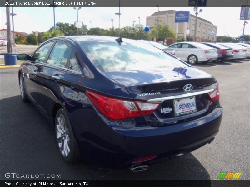 Pacific Blue Pearl / Gray 2013 Hyundai Sonata SE
