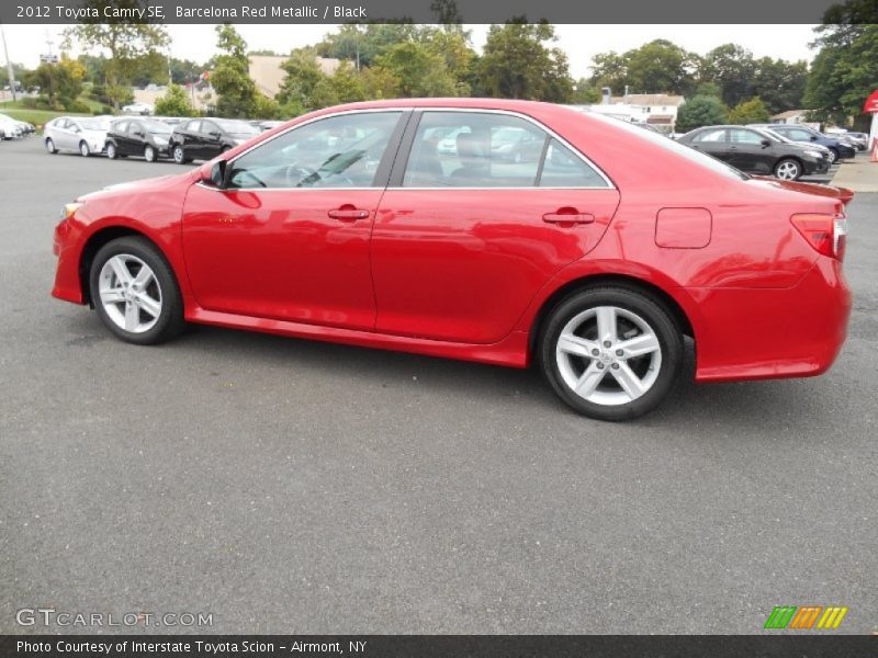 Barcelona Red Metallic / Black 2012 Toyota Camry SE