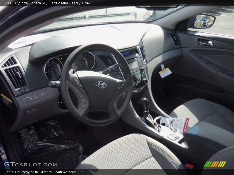 Pacific Blue Pearl / Gray 2013 Hyundai Sonata SE