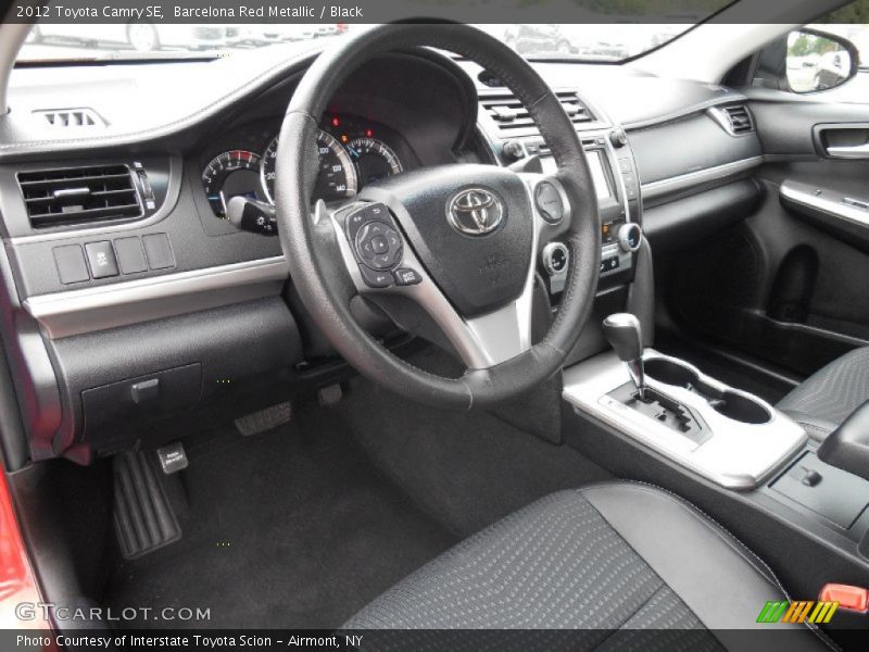 Barcelona Red Metallic / Black 2012 Toyota Camry SE