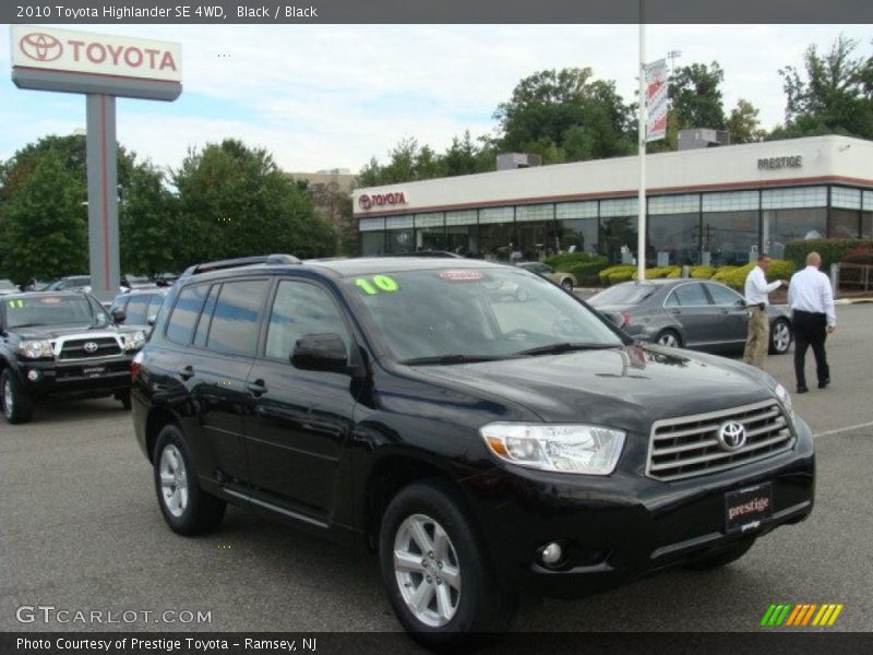Black / Black 2010 Toyota Highlander SE 4WD