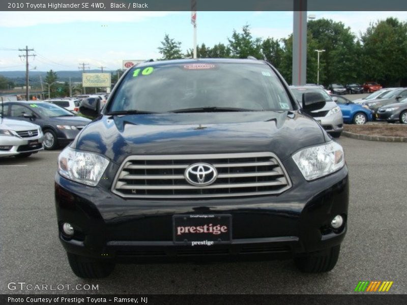 Black / Black 2010 Toyota Highlander SE 4WD