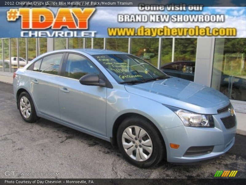 Ice Blue Metallic / Jet Black/Medium Titanium 2012 Chevrolet Cruze LS