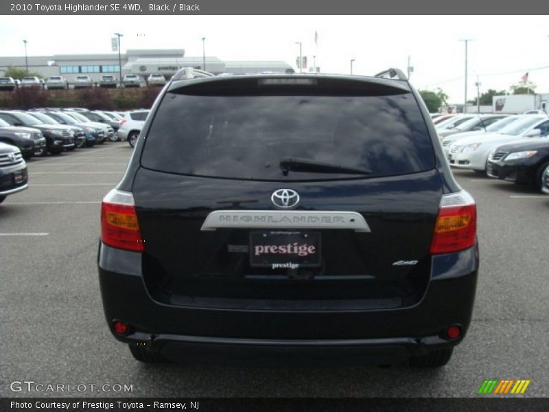 Black / Black 2010 Toyota Highlander SE 4WD