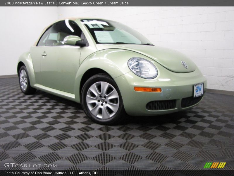 Gecko Green / Cream Beige 2008 Volkswagen New Beetle S Convertible