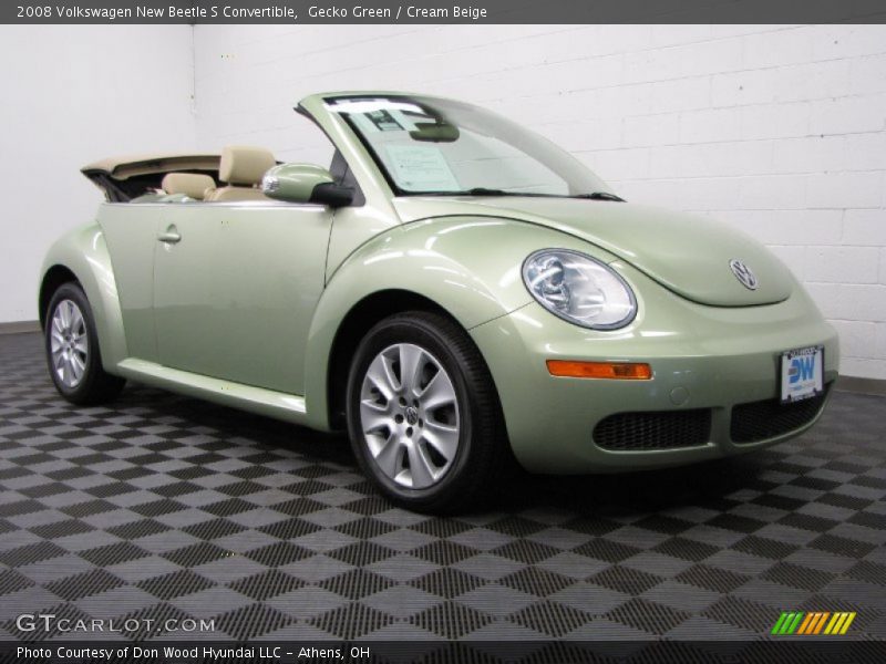 Gecko Green / Cream Beige 2008 Volkswagen New Beetle S Convertible