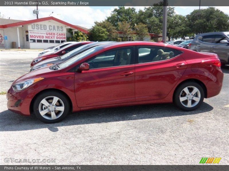 Sparkling Ruby / Beige 2013 Hyundai Elantra GLS