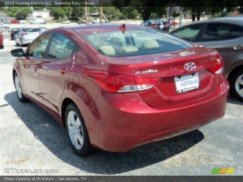 Sparkling Ruby / Beige 2013 Hyundai Elantra GLS