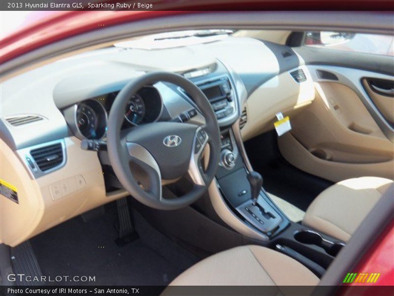 Sparkling Ruby / Beige 2013 Hyundai Elantra GLS