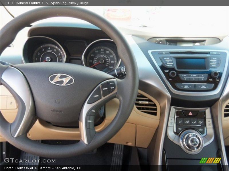 Sparkling Ruby / Beige 2013 Hyundai Elantra GLS