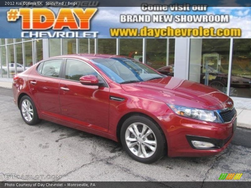Spicy Red / Beige 2012 Kia Optima EX