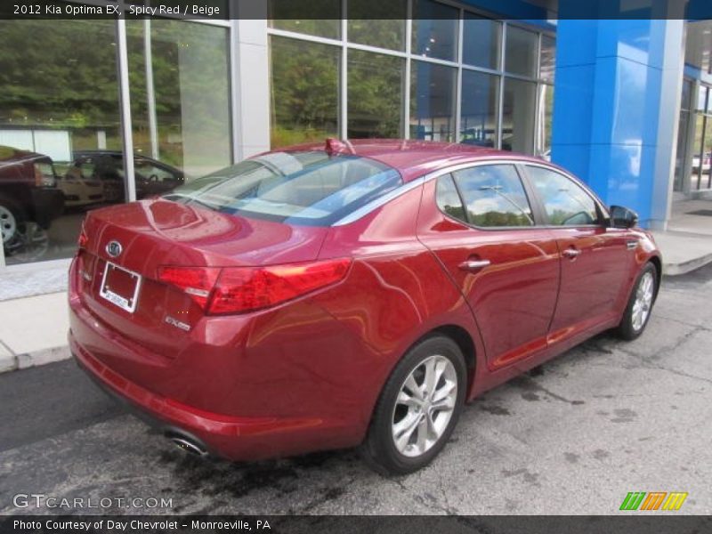 Spicy Red / Beige 2012 Kia Optima EX