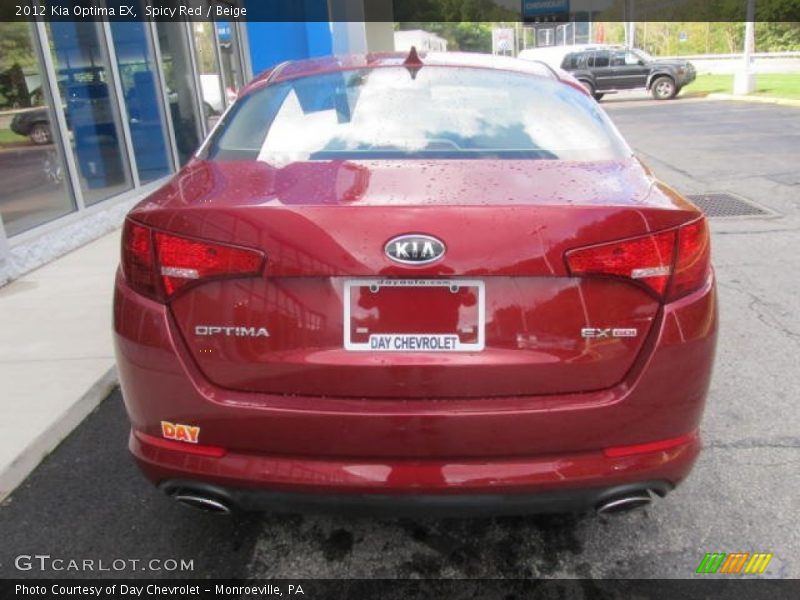 Spicy Red / Beige 2012 Kia Optima EX