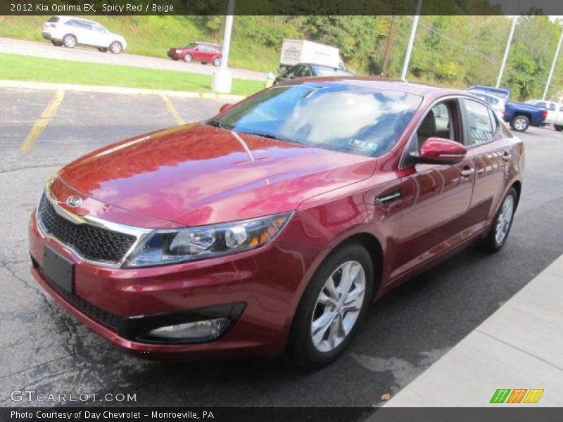 Spicy Red / Beige 2012 Kia Optima EX